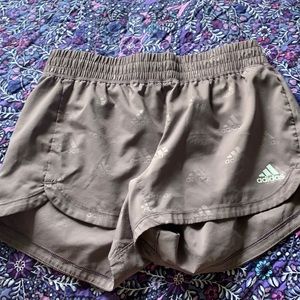 purple adidas shorts with logo extra small